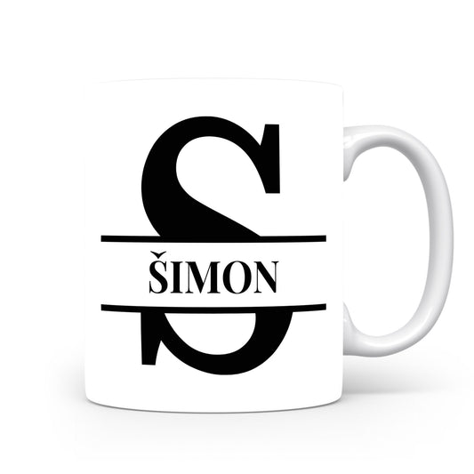 Hrnek se jménem ŠIMON | Monogram bez květin