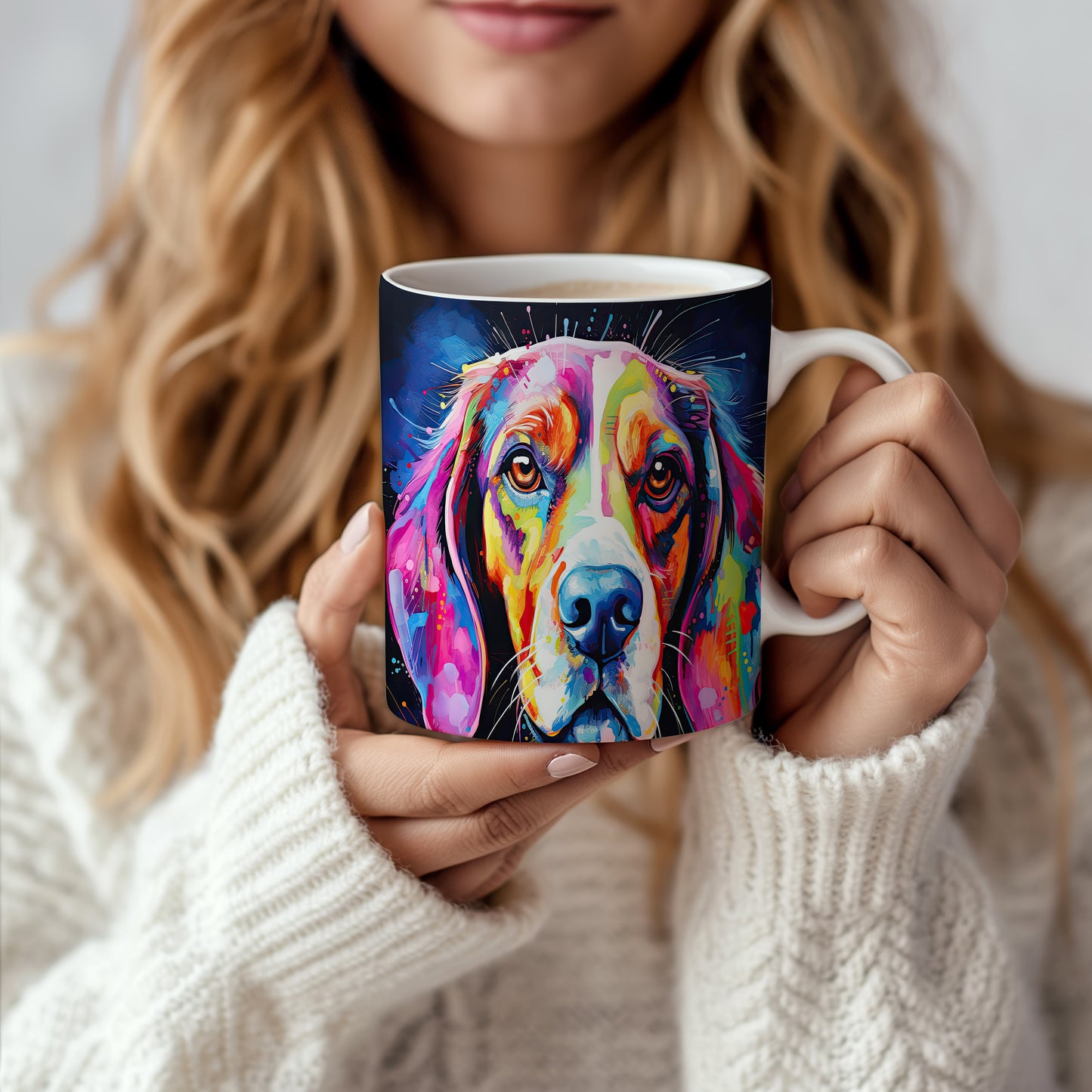 Hrnek s barevným portrétem beagle