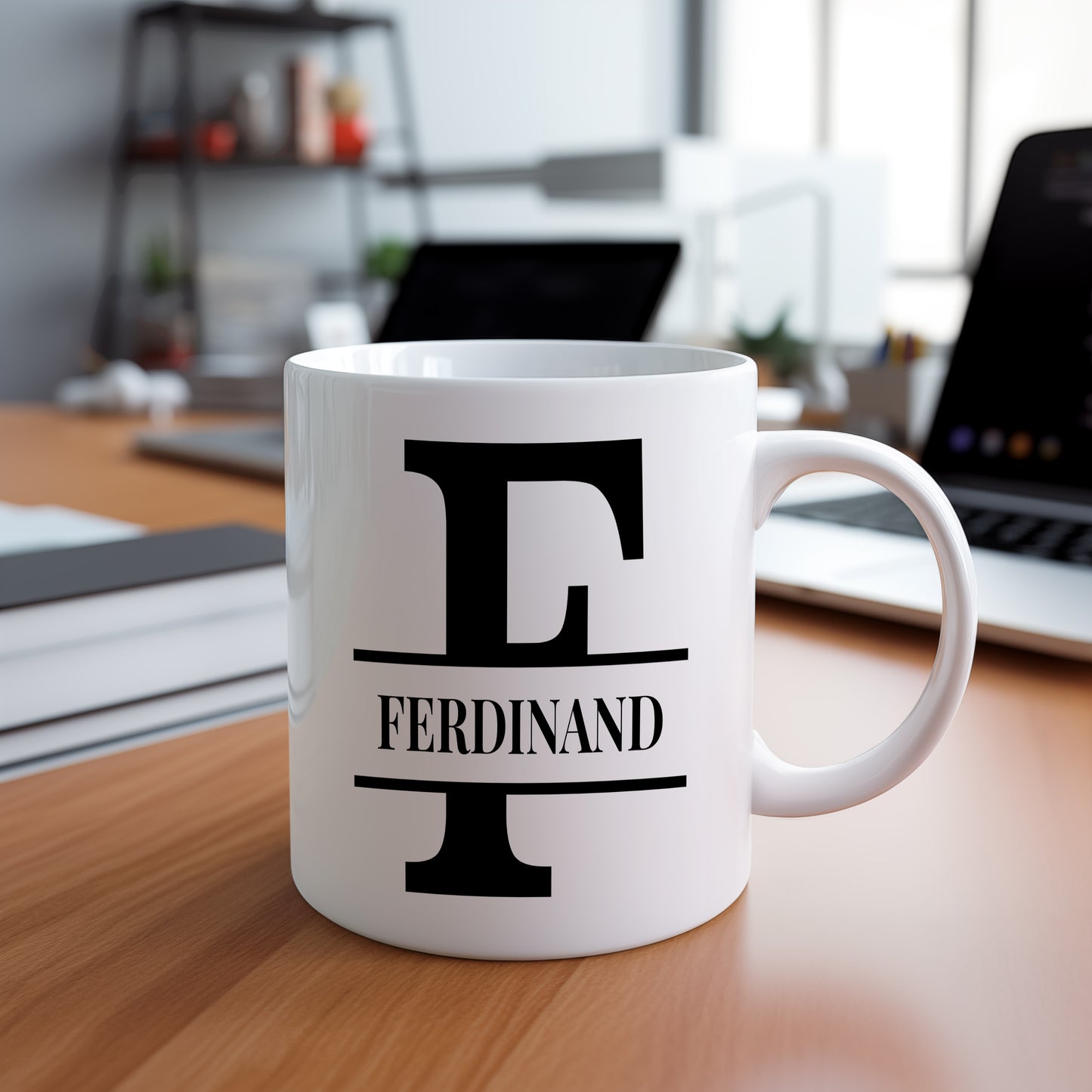 Hrnek se jménem Ferdinand – monogramový design