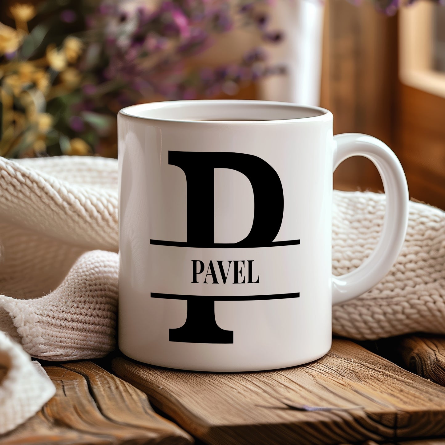Hrnek se jménem Pavel – monogramový design