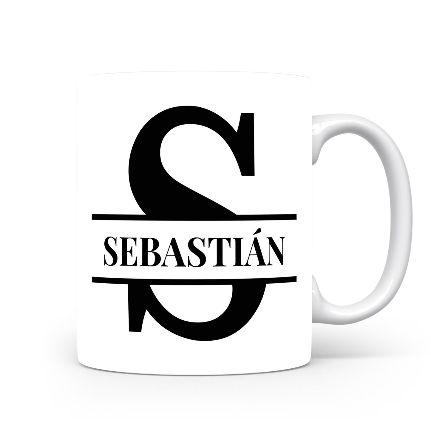 Hrnek se jménem Sebastián | Monogram bez květin