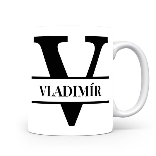 Hrnek se jménem VLADIMÍR | Monogram bez květin