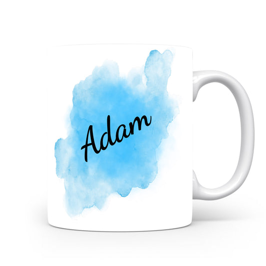 Hrnek se jménem Adam | Modrý akvarelový hrnek