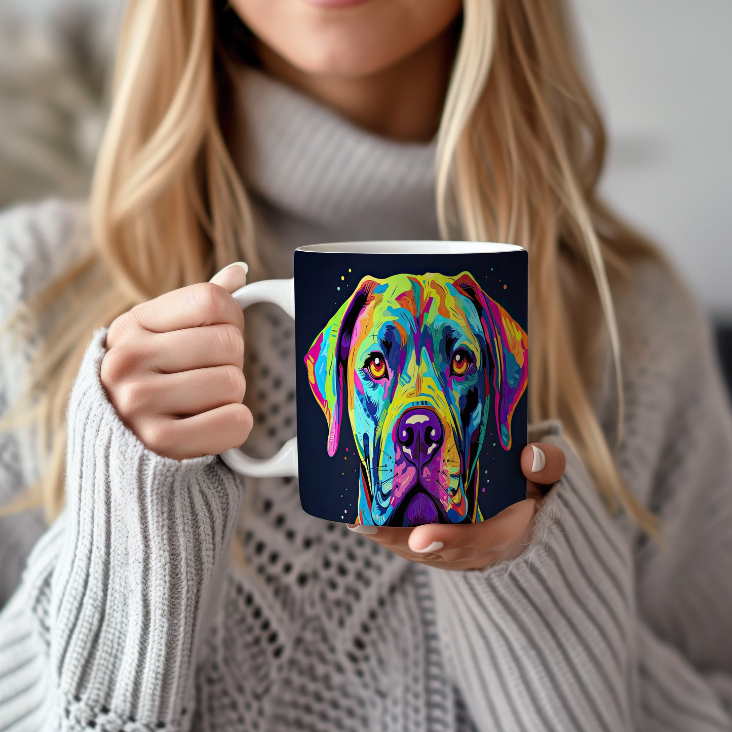 Hrnek s barevným rhodesian ridgeback a moderním designem