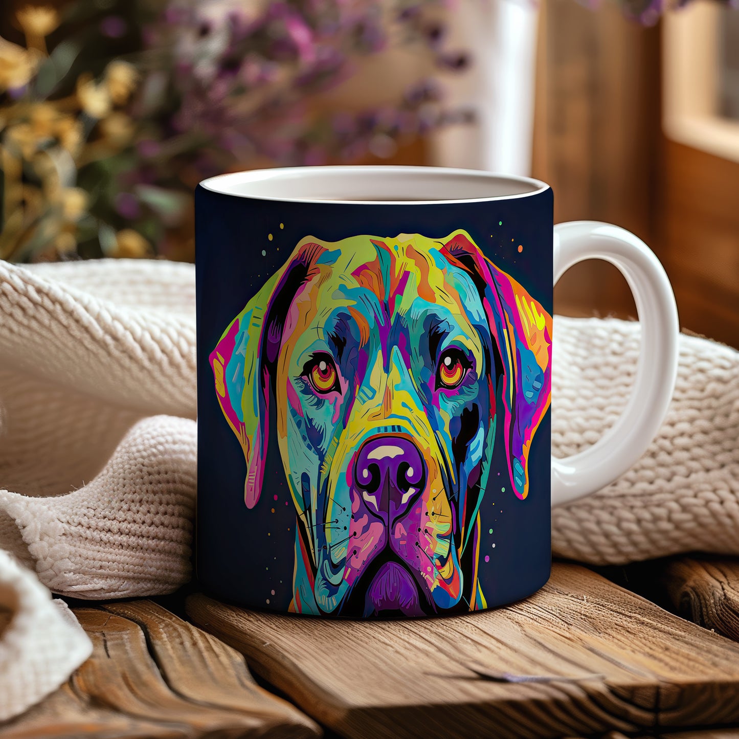 Hrnek s barevným rhodesian ridgeback a moderním designem
