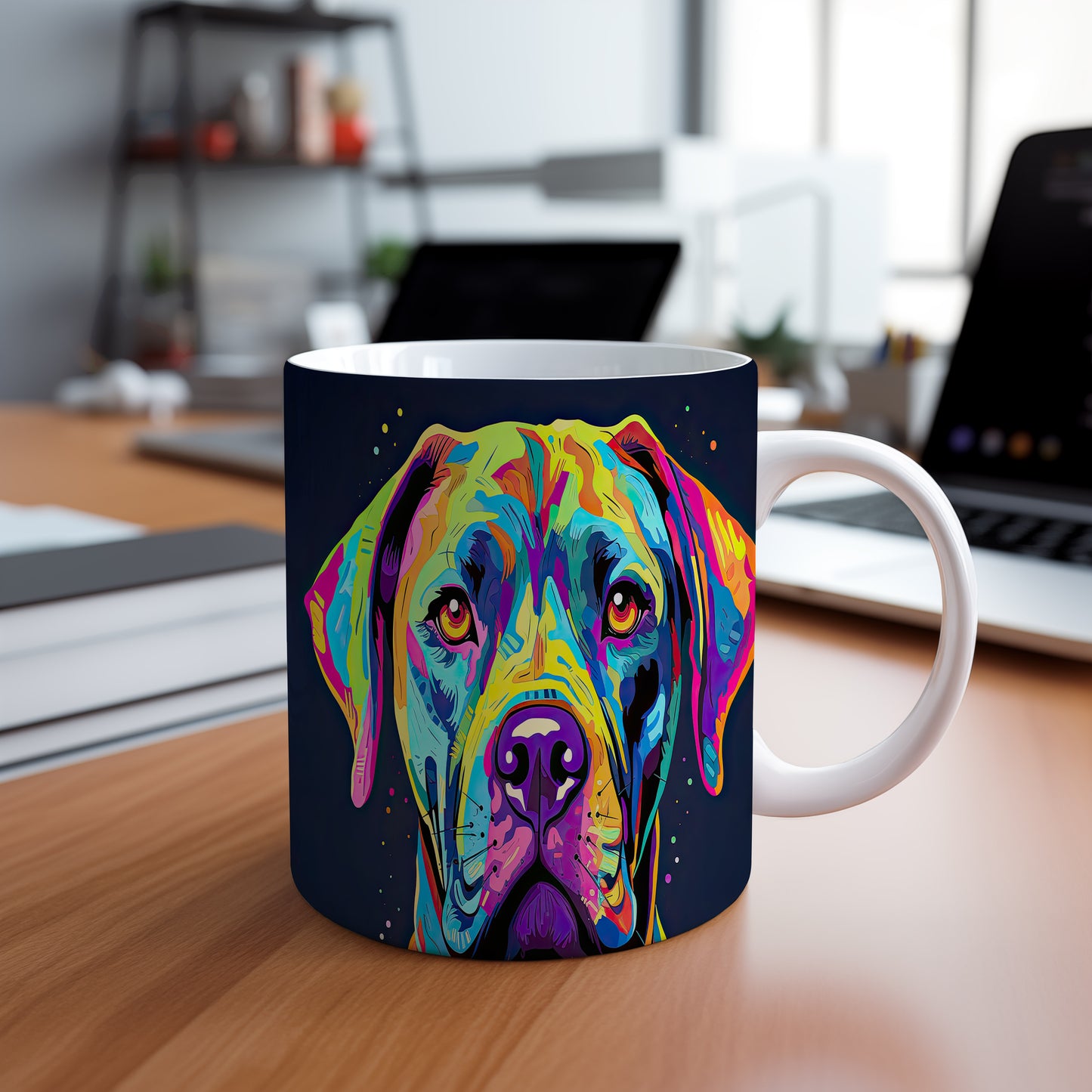 Hrnek s barevným rhodesian ridgeback a moderním designem