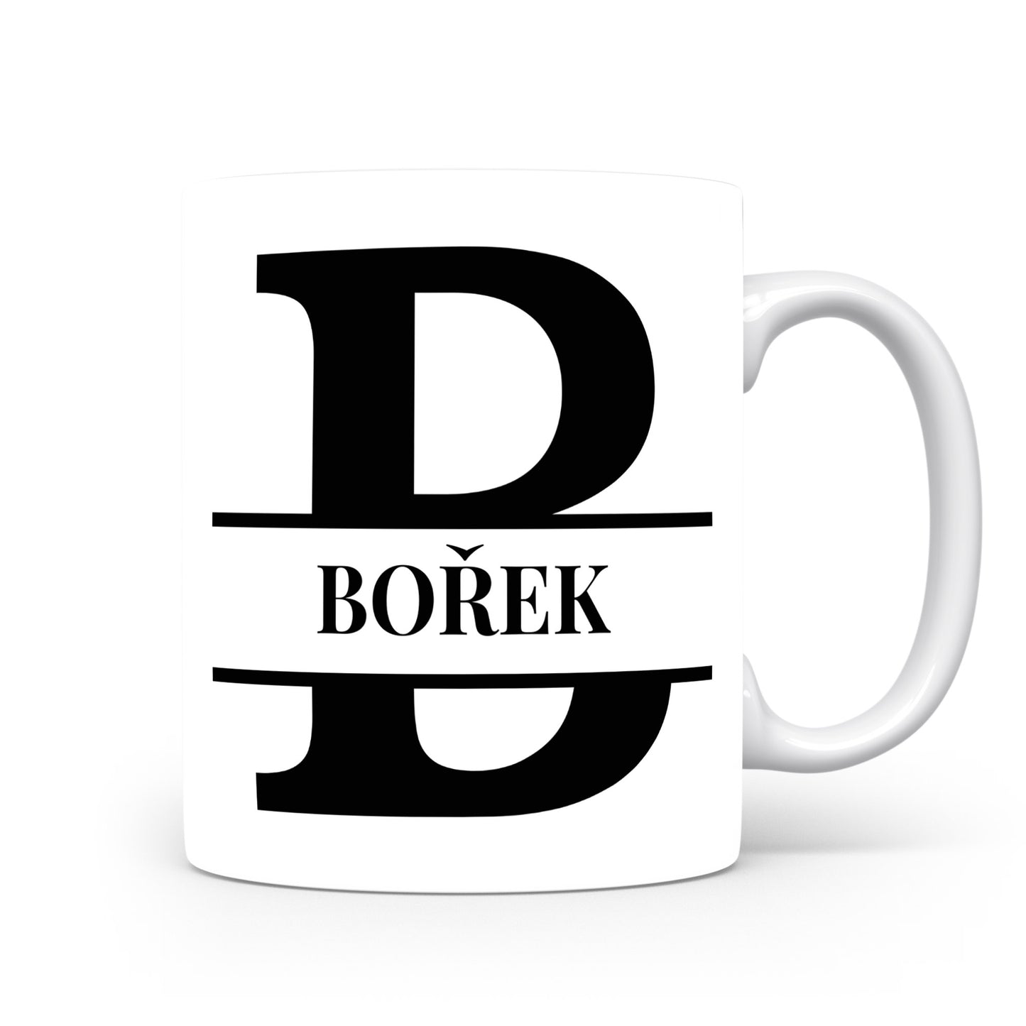 Hrnek se jménem Bořek | Monogram bez květin