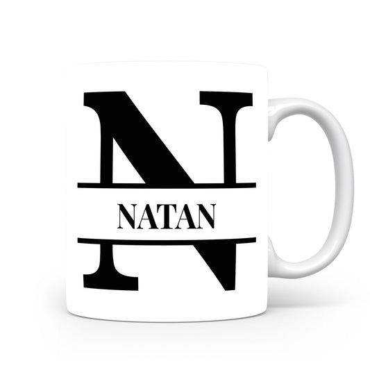 Hrnek se jménem Natan | Monogram bez květin
