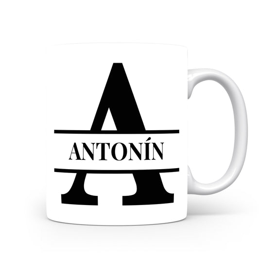 Hrnek se jménem Antonín | Monogram bez květin