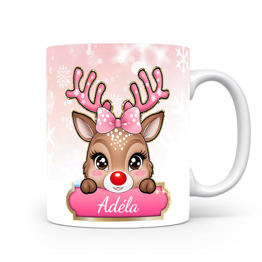 Dětský hrnek se jménem Adéla | Sobí motiv pro holky