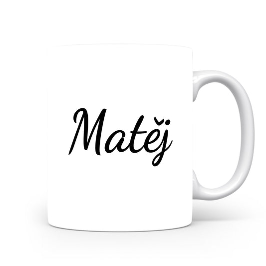 Hrnek se jménem Matěj | Minimalistický pánský hrnek