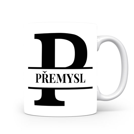 Hrnek se jménem Přemysl | Monogram bez květin