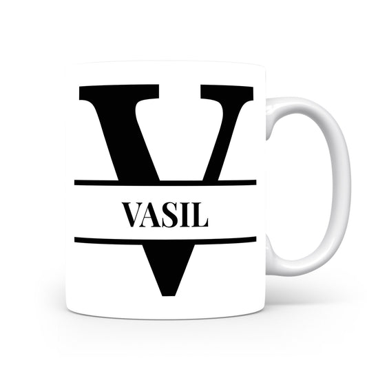 Hrnek se jménem Vasil | Monogram bez květin