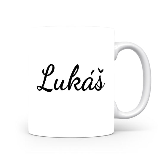 Hrnek se jménem Lukáš | Minimalistický pánský hrnek
