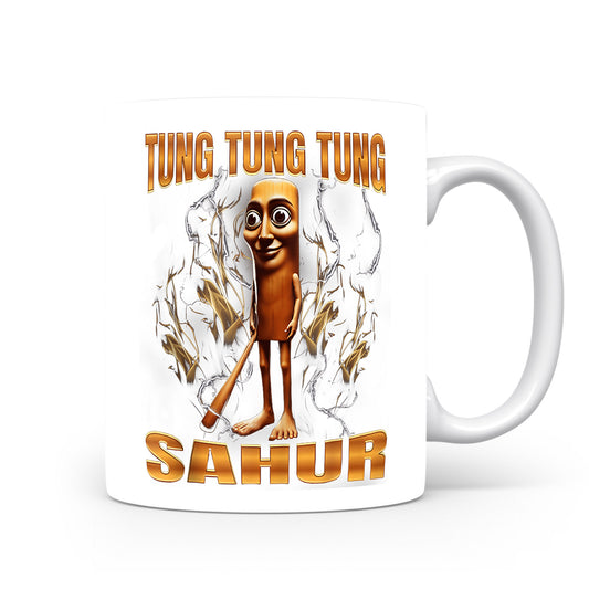 Hrnek s italským brainrotem – Tung Tung Tung Sahur — kouřové kolo