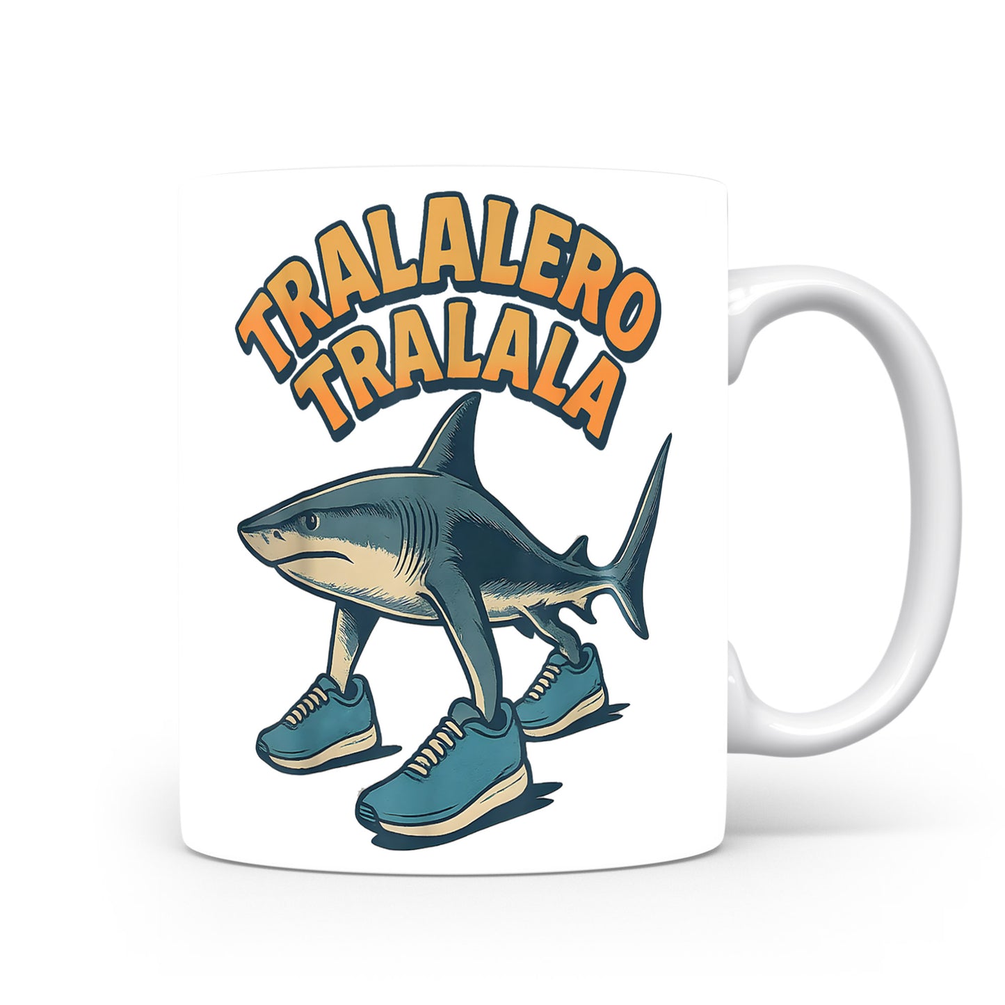 Hrnek s italským brainrotem – Tralalero Tralala — tenisky žralok