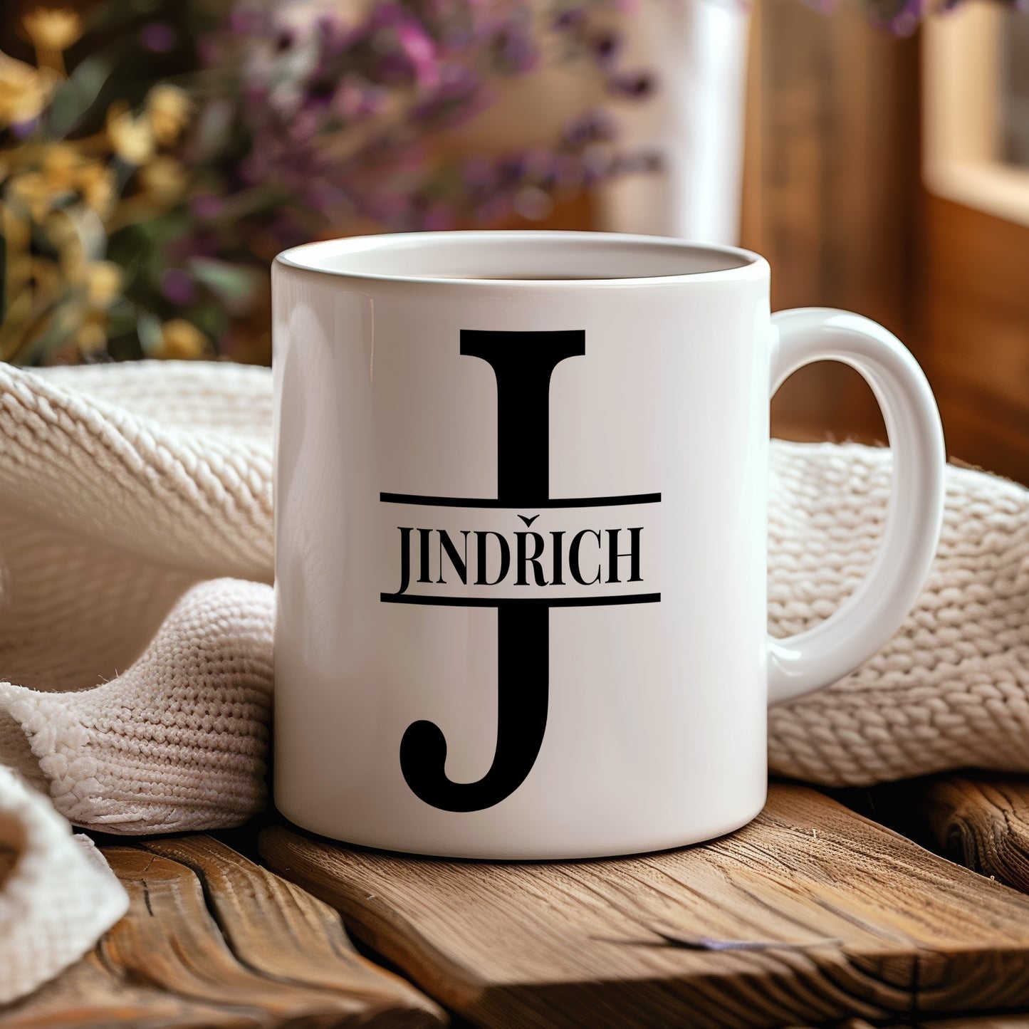 Hrnek se jménem Jindřich – monogramový design