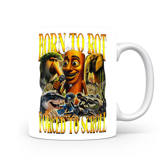 Hrnek s italským brainrotem – Born to Rot — Forced to Skull