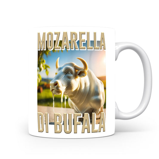 Hrnek s italským brainrotem – Mozzarella di Bufala (býk z mozzarelly)