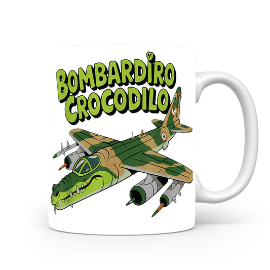 Hrnek s italským brainrotem – Bombardino Crocodilo — bombardér