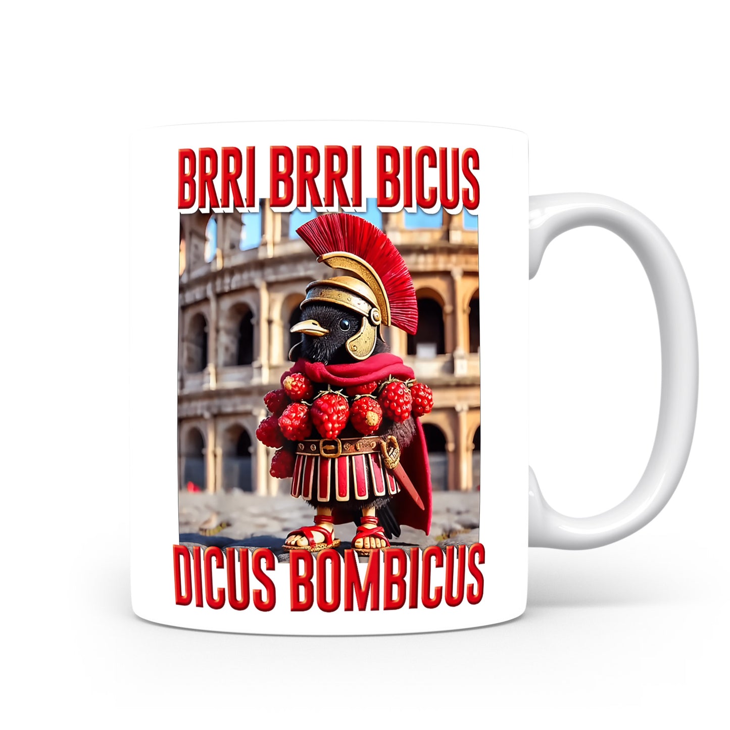 Hrnek s italským brainrotem – BRRI BRRI BICUS — Dicus Bumbicus (legionář)