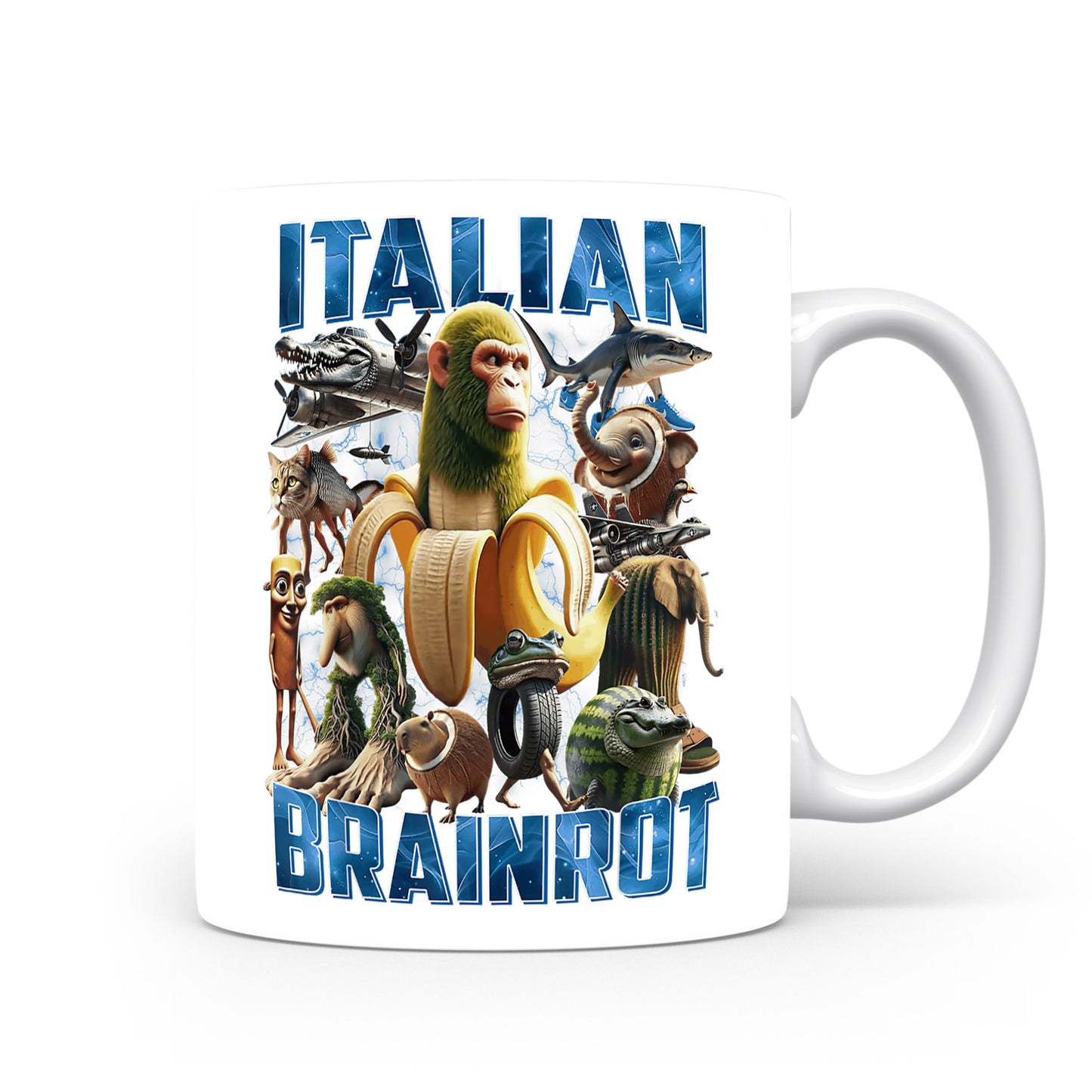 Hrnek s italským brainrotem – Italian Brainrot — žlutý mech