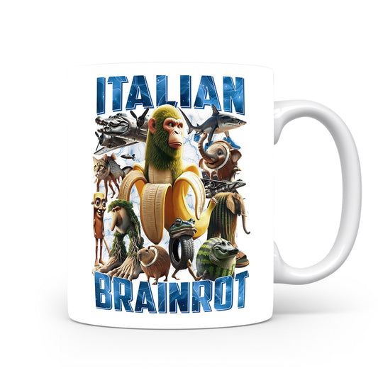 Hrnek s italským brainrotem – Italian Brainrot — žlutý mech