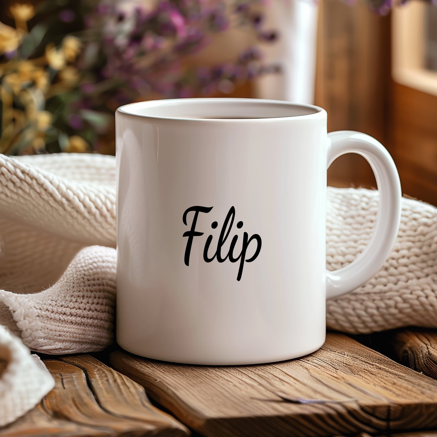 Hrnek se jménem Filip – minimalistický styl pro muže