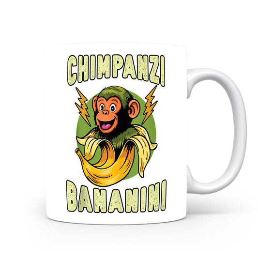 Hrnek s italským brainrotem – Chimpanzi Bananini — opičák s banánem