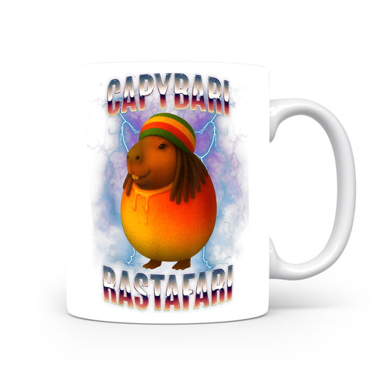 Hrnek s italským brainrotem – Capybara Rastabar — kapybara rastaman