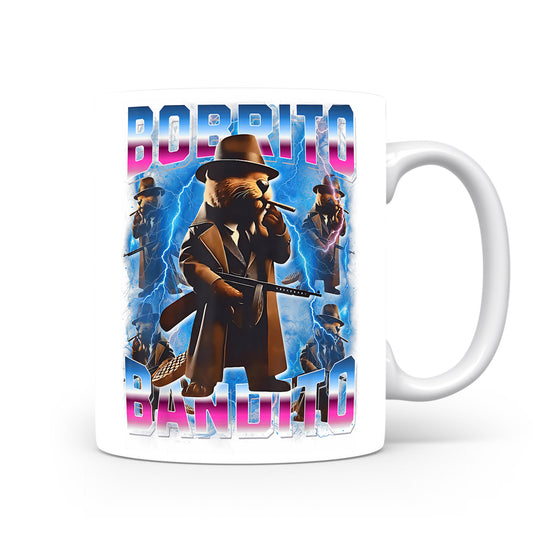Hrnek s italským brainrotem – Bobrito Detective — bobr detektiv