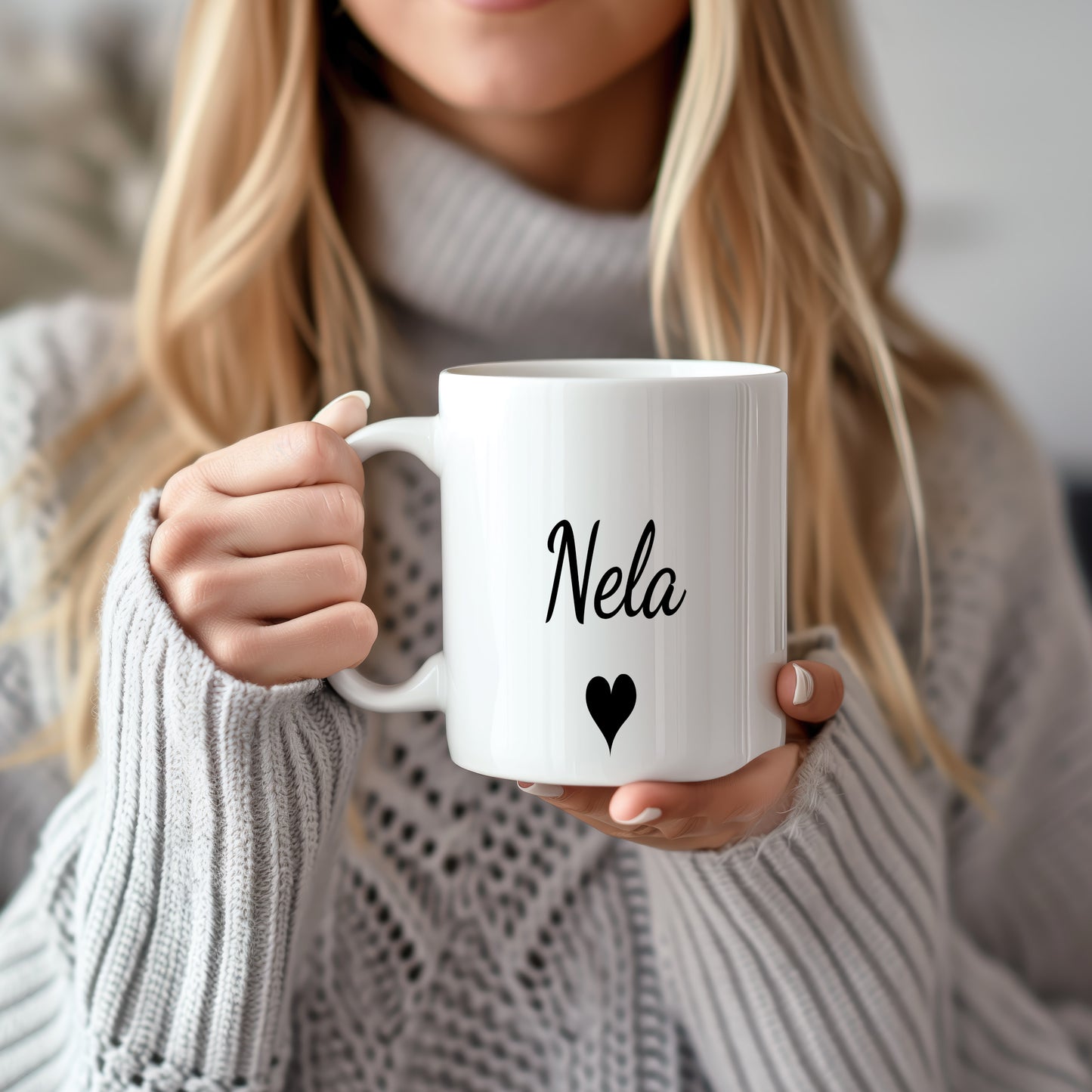 Hrnek se jménem Nela – romantický styl se srdcem