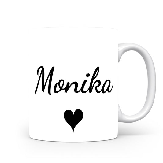 Hrnek se jménem Monika | Romantický hrnek se srdcem