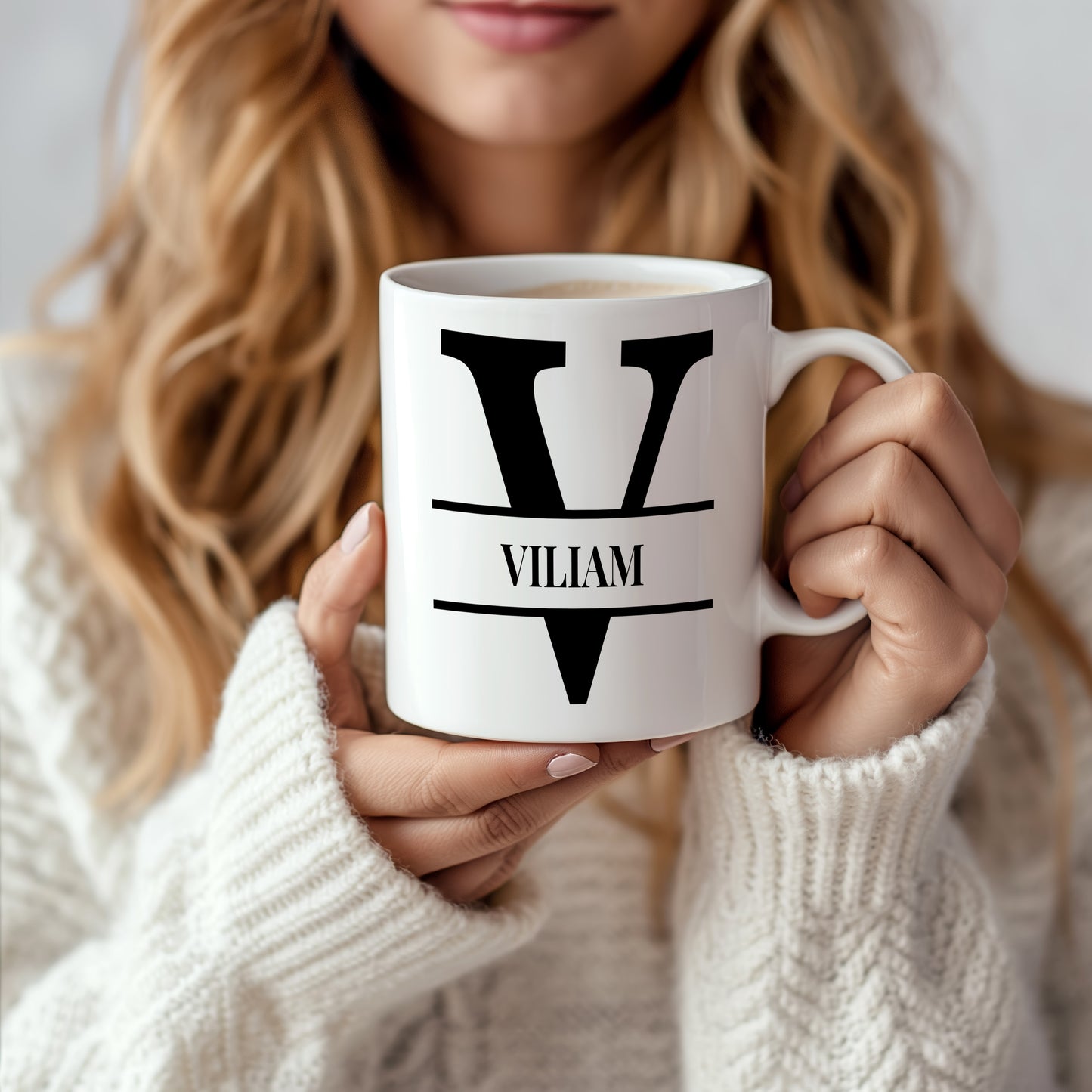 Hrnek se jménem Viliam – monogramový design