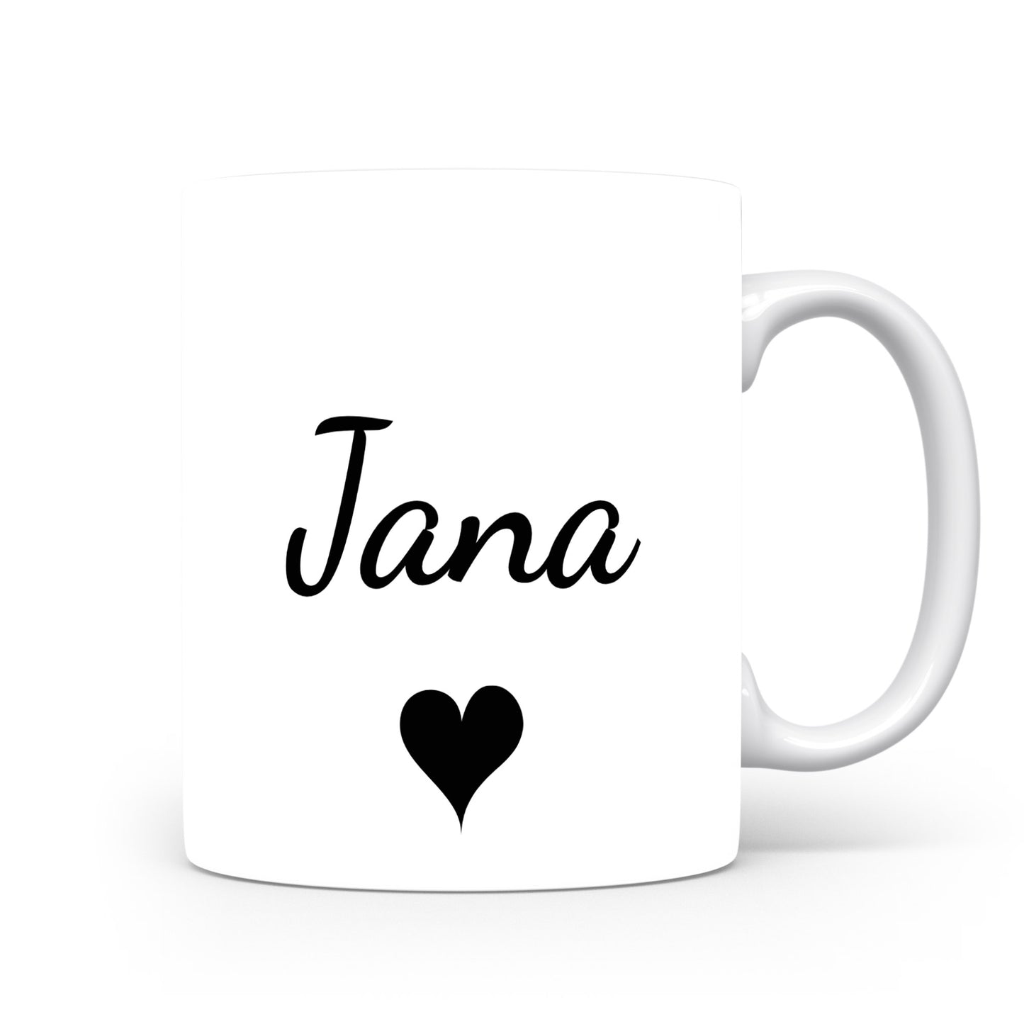 Hrnek se jménem Jana | Romantický hrnek se srdcem