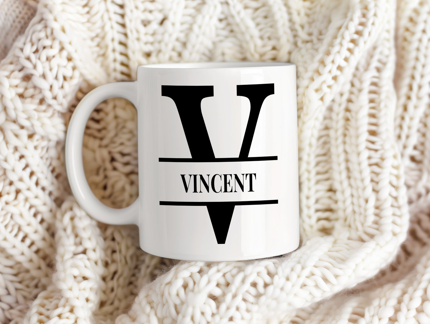Hrnek se jménem VINCENT – monogramový design