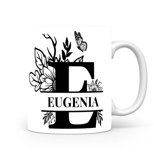Hrnek se jménem Eugenia | Květinový monogram