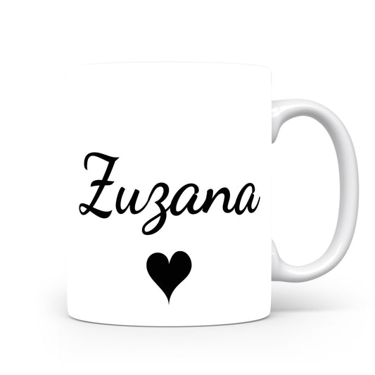 Hrnek se jménem Zuzana | Romantický hrnek se srdcem