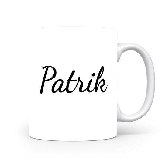 Hrnek se jménem Patrik | Minimalistický pánský hrnek