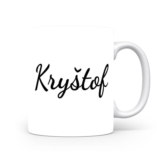 Hrnek se jménem Kryštof | Minimalistický pánský hrnek