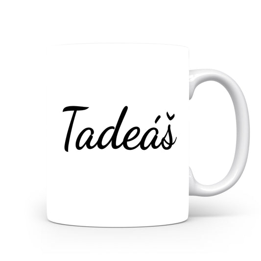 Hrnek se jménem Tadeáš | Minimalistický pánský hrnek