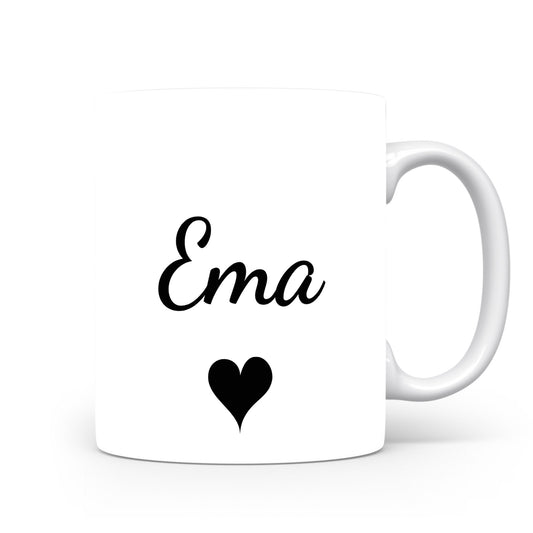 Hrnek se jménem Ema | Romantický hrnek se srdcem