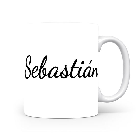 Hrnek se jménem Sebastián | Minimalistický pánský hrnek