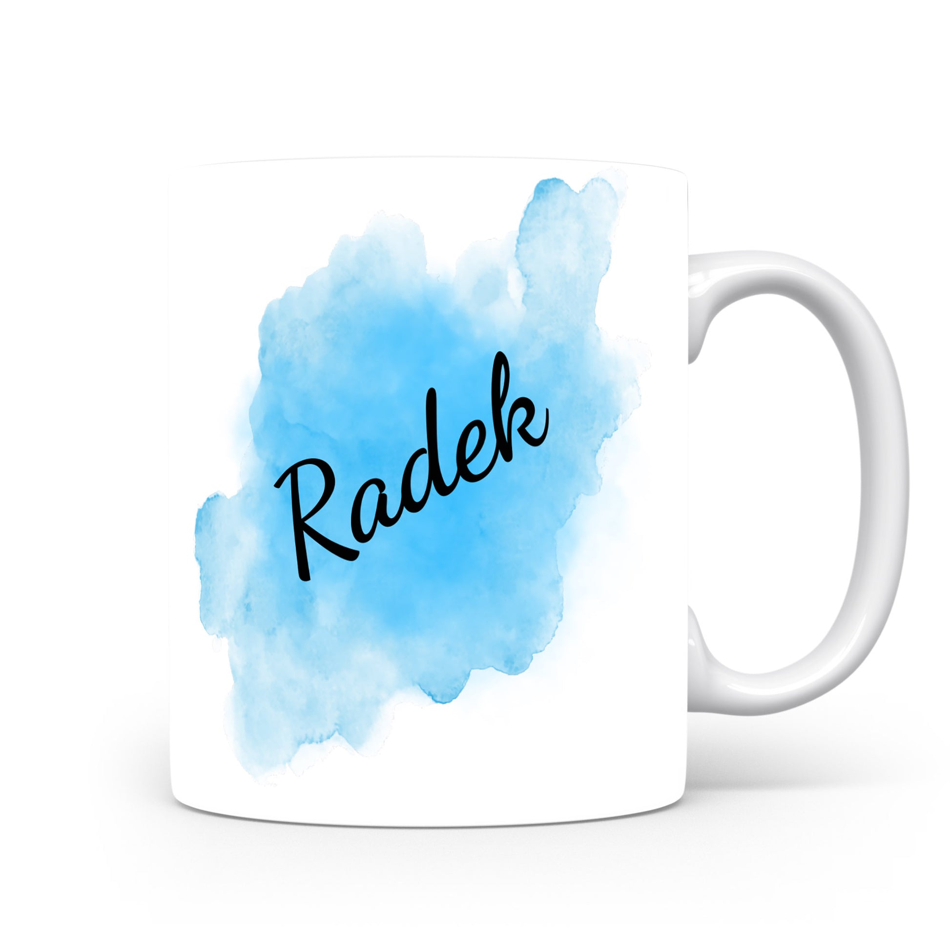 Hrnek se jménem Radek | Modrý akvarelový hrnek