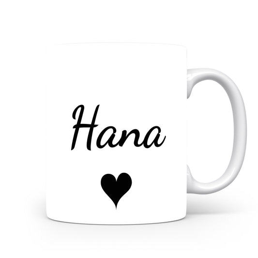 Hrnek se jménem Hana | Romantický hrnek se srdcem