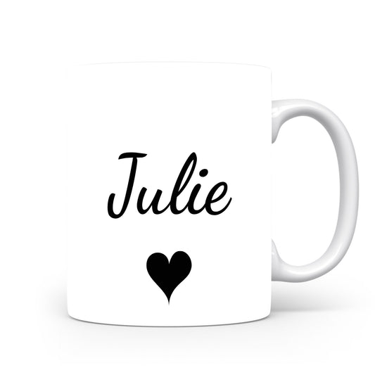 Hrnek se jménem Julie | Romantický hrnek se srdcem