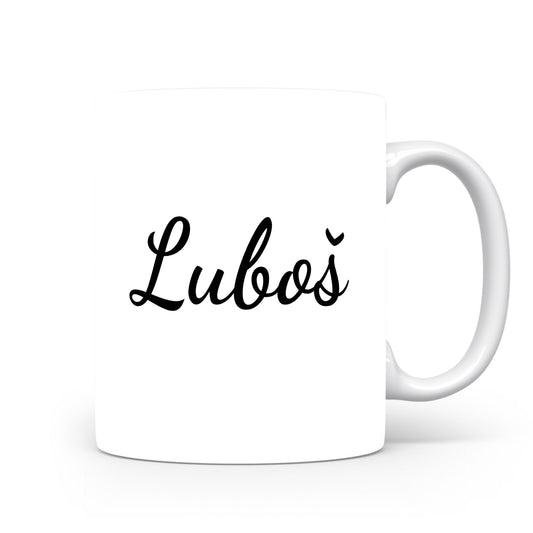 Hrnek se jménem Luboš | Minimalistický pánský hrnek