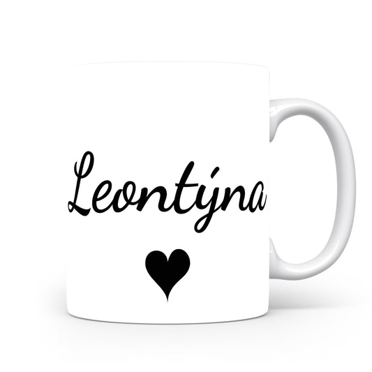 Hrnek se jménem Leontýna | Romantický hrnek se srdcem