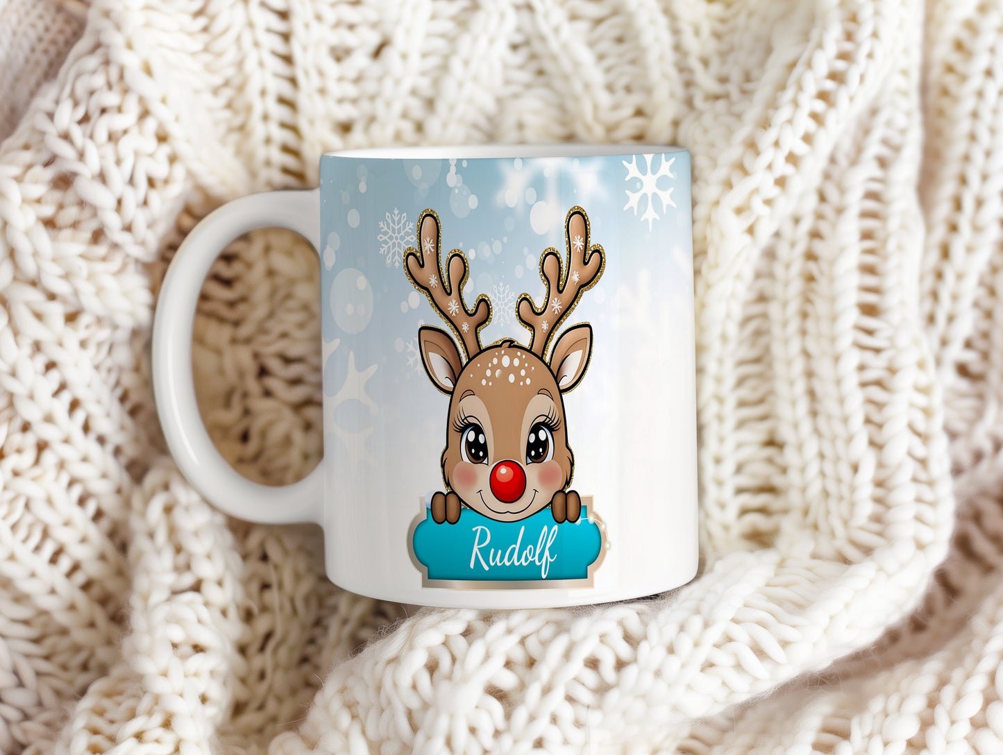 Hrnek se jménem Rudolf – dětský motiv se sobem