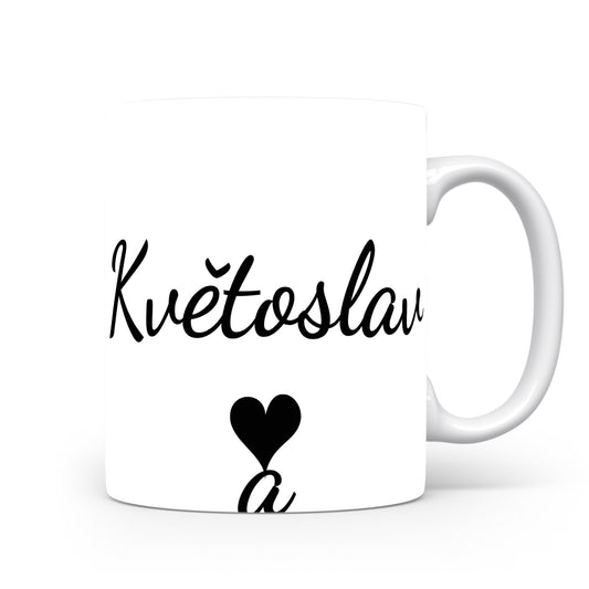Hrnek se jménem Květoslav | Minimalistický pánský hrnek